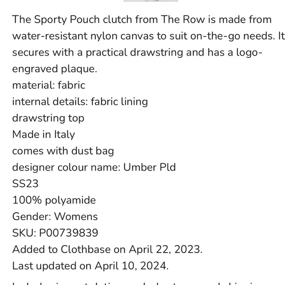 The Row Sporty Pouch - Picture 8 of 11